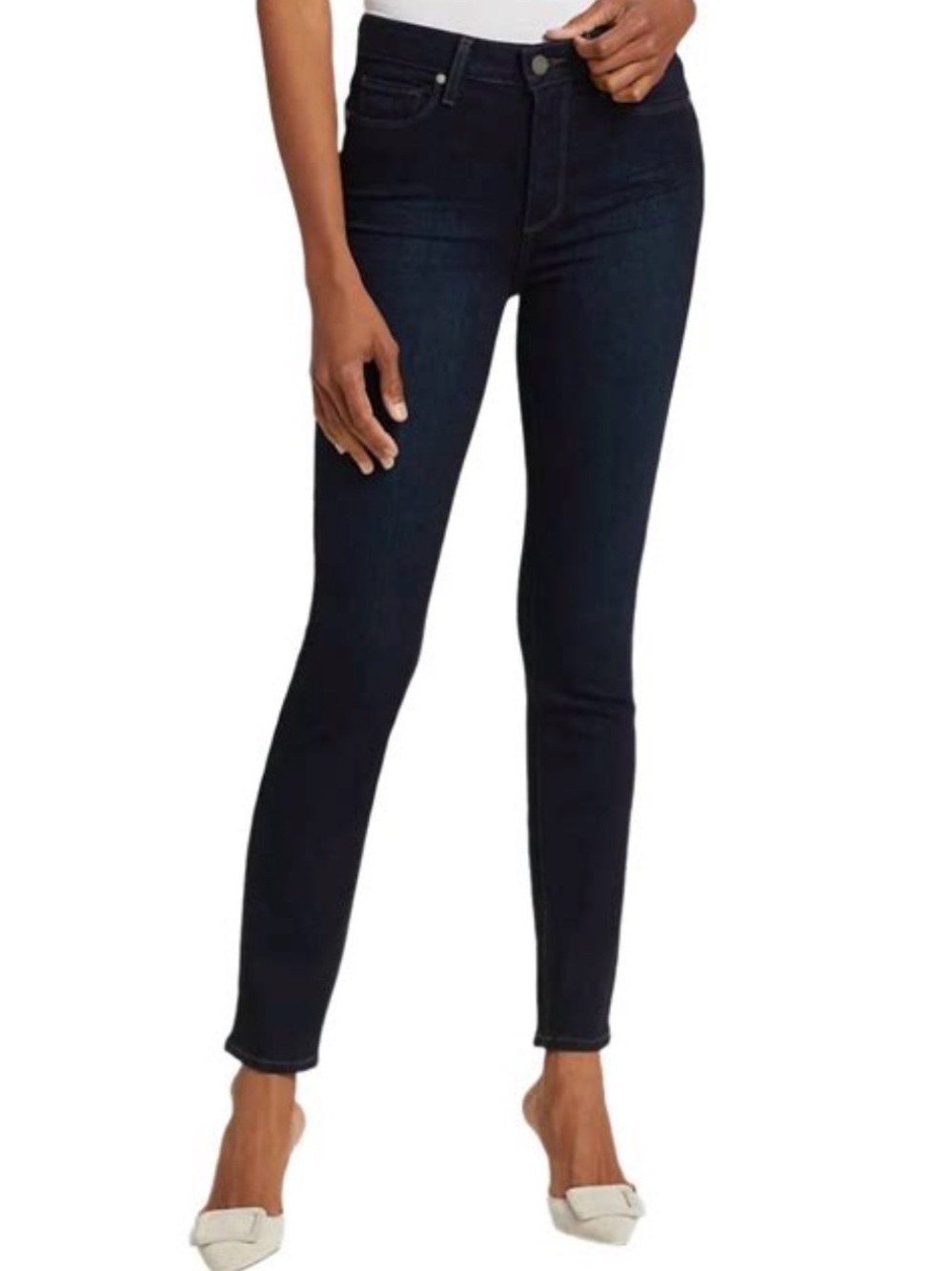 PAIGE Hoxton Ankle Dark Indigo High-Rise Skinny Jeans